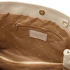 Interior view of the Leather Shoulder Bag, featuring compartments and zipped pocket, showcasing the Leather Shoulder Bag and Zip Around Wallet Set.