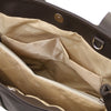 Internal Pocket And Compartment View Of The Chocolate Shoulder Bags For Women