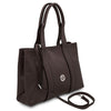 Angled And Shoulder Strap View Of The Chocolate Shoulder Bags For Women