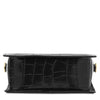 Underneath View Of The Black Small Croc Print Handbag