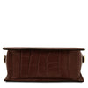Underneath View Of The Coffee Small Croc Print Handbag