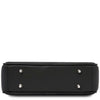 Underneath View Of The Black Small Leather Crossbody Bag