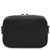 Rear View Of The Black Small Leather Crossbody Bag