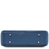 Underneath  View Of The Denim Small Leather Crossbody Bag