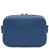 Rear  View Of The Denim Small Leather Crossbody Bag