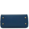 Underneath View Of The Denim Small Leather Handbag That Forms The Small Leather Handbag And Wallet Set