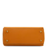 Underneath View Of The Apricot Small Leather Handbag