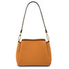 Rear View Of The Apricot Small Leather Handbag