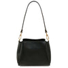 Rear View Of The Black Small Leather Handbag