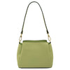 Rear View Of The Lime Green Small Leather Handbag