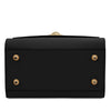 Underneath View Of The Black Small Leather Shoulder Bag