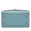 Underneath View Of The Light Blue Small Leather Shoulder Bag