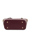Underneath View Of The Bordeaux Small Leather Tote