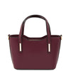 Rear View Of The Bordeaux Small Leather Tote