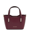 Front View Of The Bordeaux Small Leather Tote