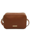Front View Of The Cognac  Small Shoulder Bag