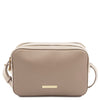 Front View Of The Light Taupe Small Shoulder Bag