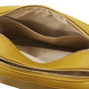 Internal Pocket View Of The Mustard Small Shoulder Bag
