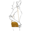 Woman Posing With The Mustard Small Shoulder Bag
