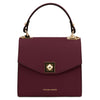 Front View Of The Bordeaux Small Leather Shoulder Bag