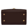 Underneath View Of The Chocolate Small Leather Shoulder Bag