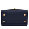 Underneath View Of The Dark Blue Small Leather Shoulder Bag