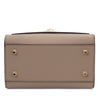 Underneath View Of The Light Taupe Small Leather Shoulder Bag