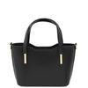 Rear View Of The Black Small Leather Tote
