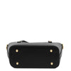 Underneath View Of The Black Small Leather Tote