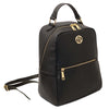  Women’s Soft Leather Backpack with gold-tone hardware, perfect for everyday use.