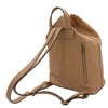 Rear View Of The Caramel Soft Leather Backpack