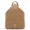 Front View Of The Caramel Soft Leather Backpack