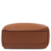 Bottom view of Women’s Soft Leather Backpack, highlighting premium pebbled leather material.