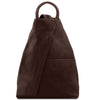 Luxury Leather Backpack made from soft full grain leather, featuring a structured design and adjustable leather straps.