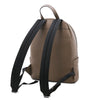 Rear View Of The Dark Taupe Soft Leather Backpack