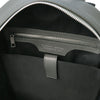 Internal Zip Pocket View Of The Grey Soft Leather Backpack