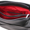 Internal Pocket View Of The Terracotta Soft Leather Handbag