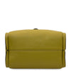 Underneath View Of The Green Soft Leather Handbag