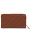 Rear View Of The Cognac Soft Leather Wallet