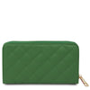 Rear View Of The Green Soft Leather Wallet