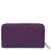 Rear View Of The Purple Soft Leather Wallet