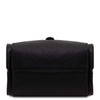 Underneath View Of The Black Soft Leather Handbag