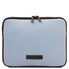 Luxury Soft Leather Tablet Case in Light Blue featuring premium pebbled leather and a durable semi-rigid design.
