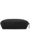 Rear View Of The Black Soft Leather Toiletry Case Associated With The  Black Leather Shoulder bag and Soft Leather Toiletry Case