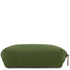 Underneath View Of The Green Soft Leather Toiletry Case