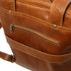 Rear Pocket And Trolley Sleeve View Of The Natural Stylish Laptop Backpack