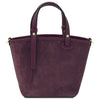 Rear View Of The Bordeaux Suede Leather Handbag
