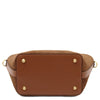 Underneath View Of The Cognac Suede Leather Handbag