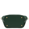 Underneath View Of The Forest Green Suede Leather Handbag