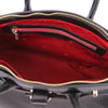 Internal Zip Pocket  View Of The Black Ladies Handbag